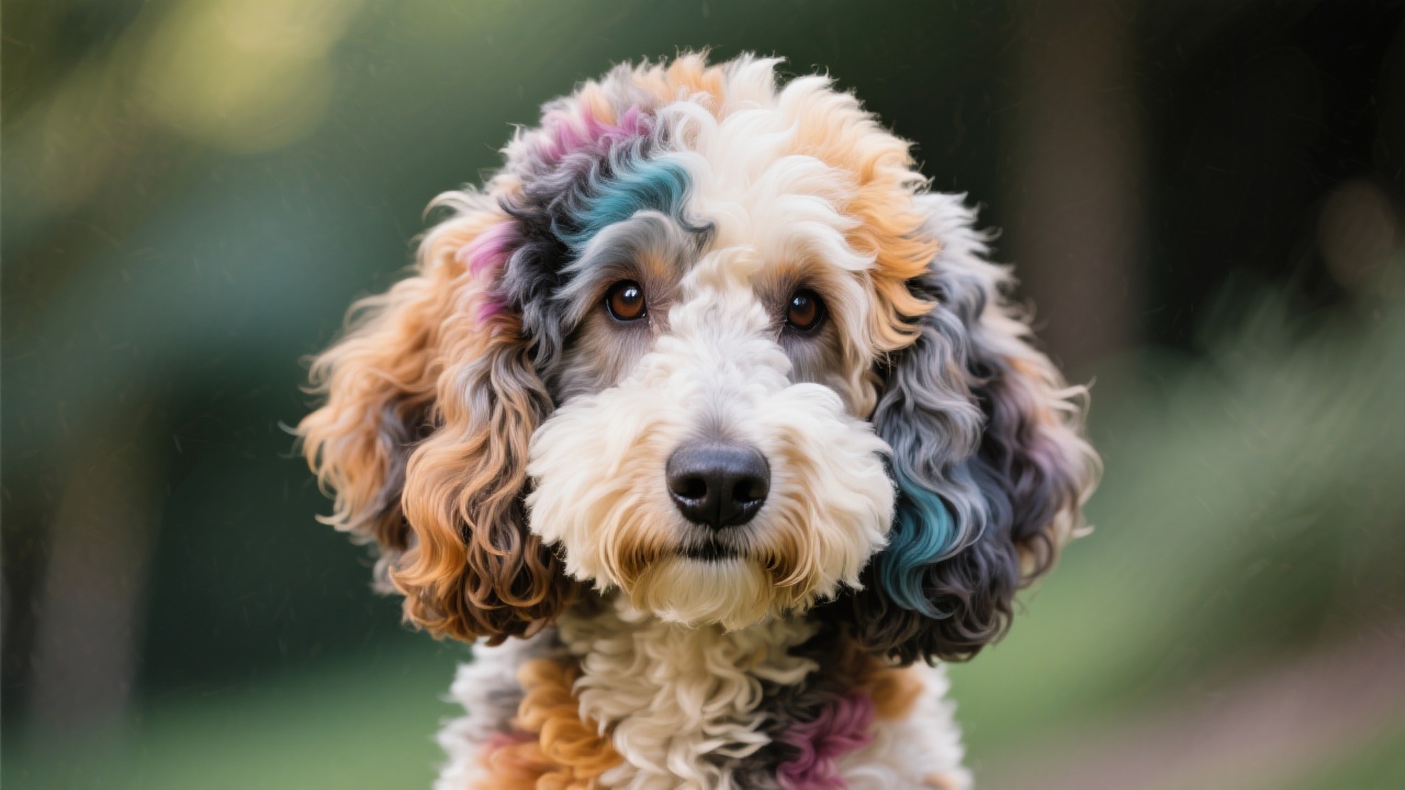 彩色标准贵宾犬 主视图